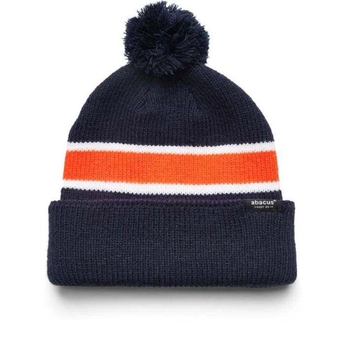 Abacus Woodhall Knitted Hat - Navy/Oransje
