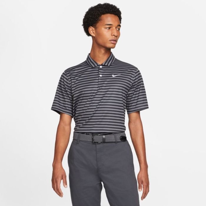 Nike Dri-Fit Essential Stripe Polo - Svart/grå