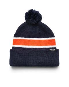 Abacus Woodhall Knitted Hat - Navy/Oransje