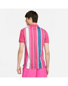Nike Polo DF Vertical Stripe Slim - Rosa