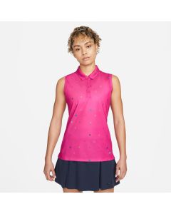 Nike Victory Sleeveless Print Polo - Dame - Rosa