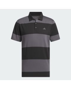 Adidas Colorblock Rugby Stripe Polo - Black/grey six